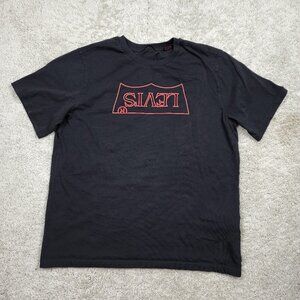 Levis X Stranger Things Upside Down Logo Mens Size Medium Black Red USA Rare USA